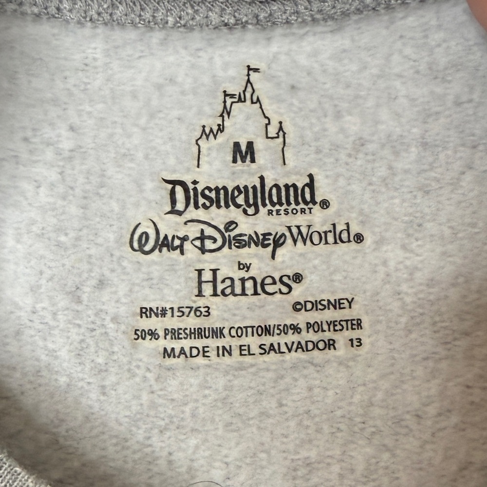Walt Disney World | Mickey Mouse Sweatshirt Pullover | Gray | Size M | Hanes - Picture 5 of 9